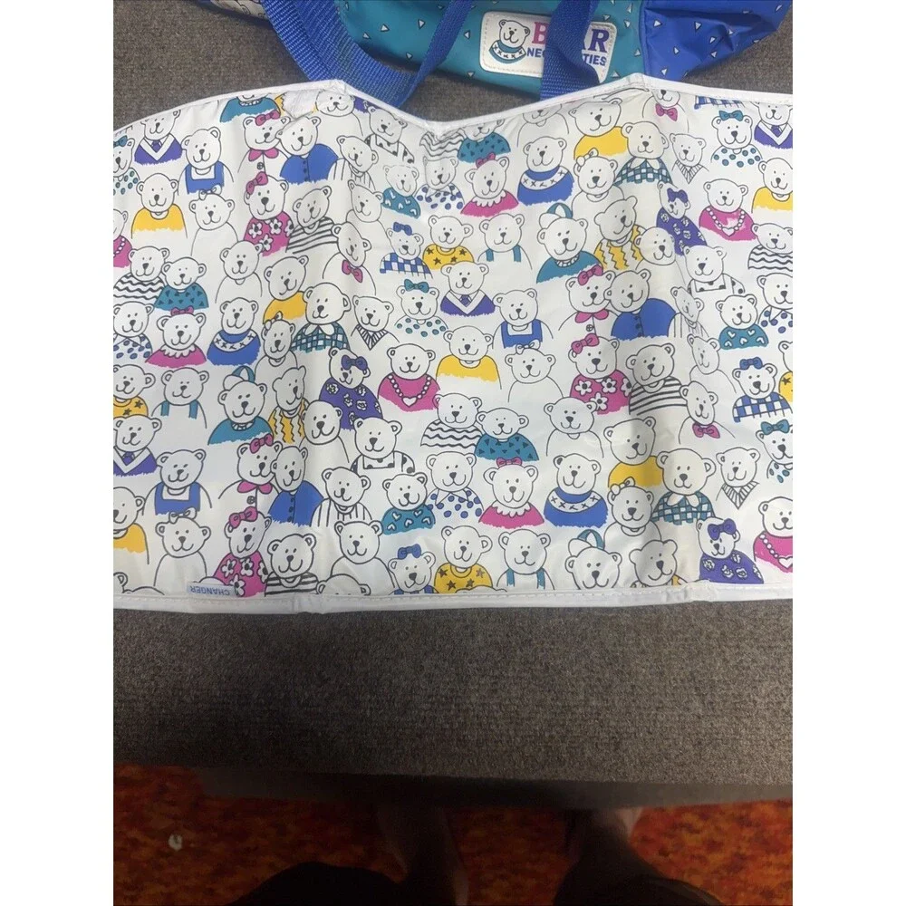 Vintage Gerber Bear Necessities Diaper Bag & Changing Pad 1990s
